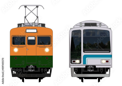 神奈川の列車No.10_(クモヤ)143系4号 / 205系500番台_Japanese Railroad Cars in 