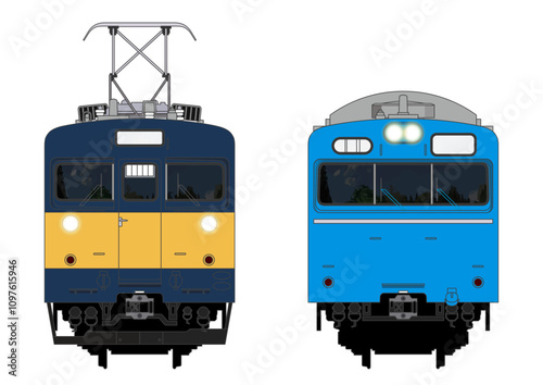 東京の列車No.6_(クモヤ)143系8号 / 103系_Japanese Railroad Cars in "Tokyo"