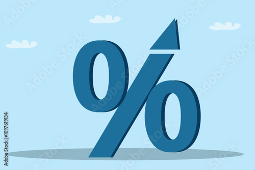 An increase in interest rates. Control interest. financial concept vector illustration design background