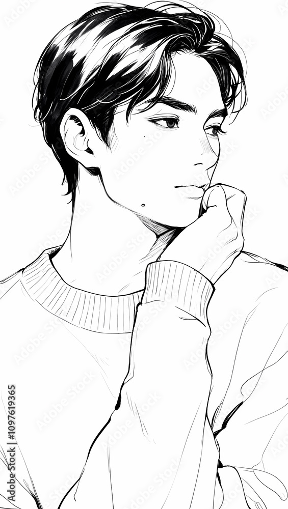 Realistic Male Portrait Art in Pencil Medium Pencil Sketch Handdrawn Realistic Male Portrait Art in Pencil Medium Pencil Sketch Handdrawn