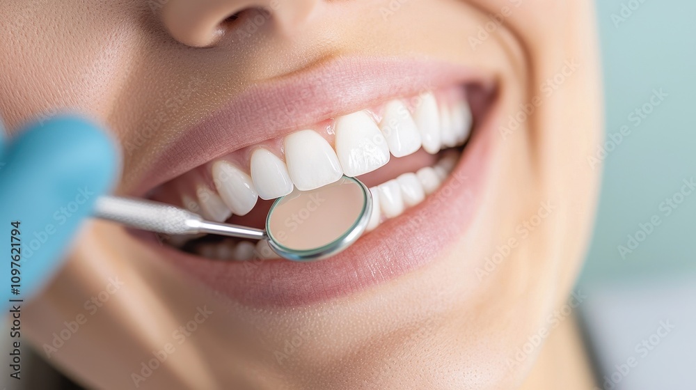 Fototapeta premium Dental checkup procedures dental clinic health care calm environment close-up view oral hygiene awareness
