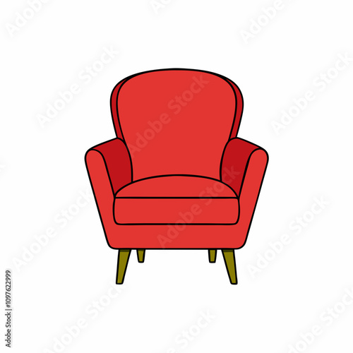 red leather armchair