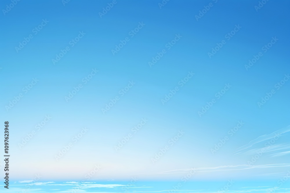 A clear blue sky with soft gradients, evoking a sense of calm and openness.
