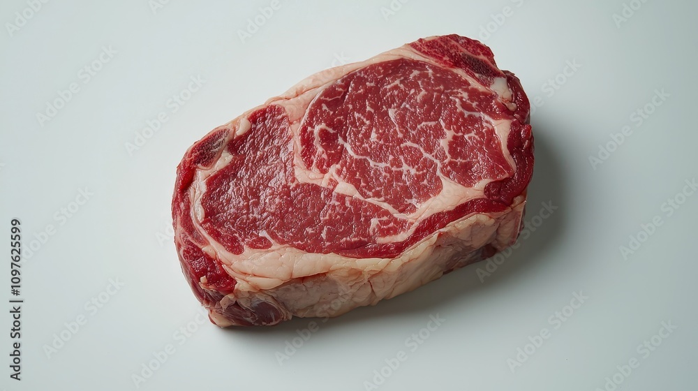 Fototapeta premium Cooking techniques for ribeye steak home kitchen recipe guide culinary close-up gourmet food preparation