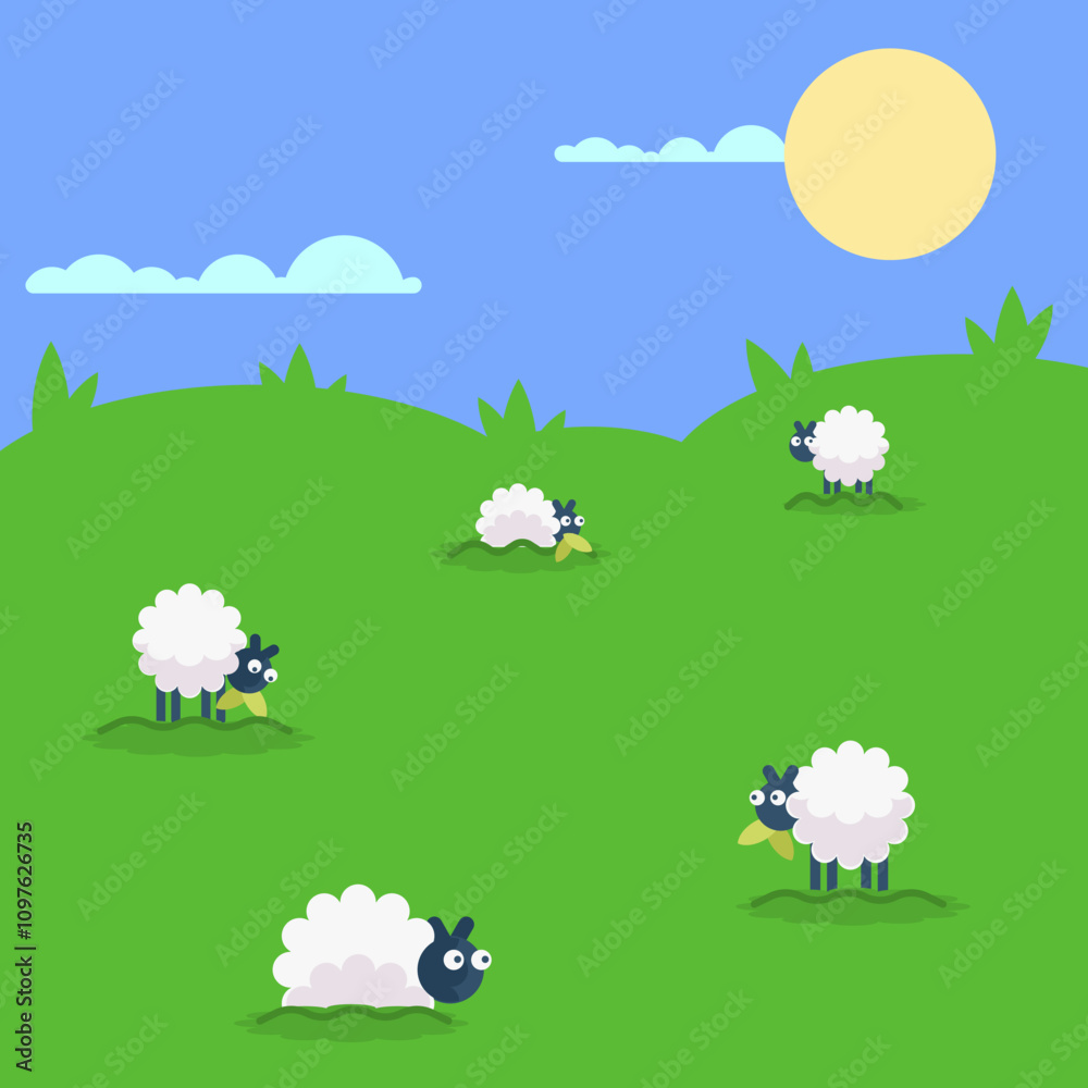 Detailed Sheep Vector Illustration | Farm Animal Graphic Design
