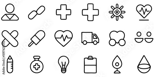 doctors and nurses medical icons 