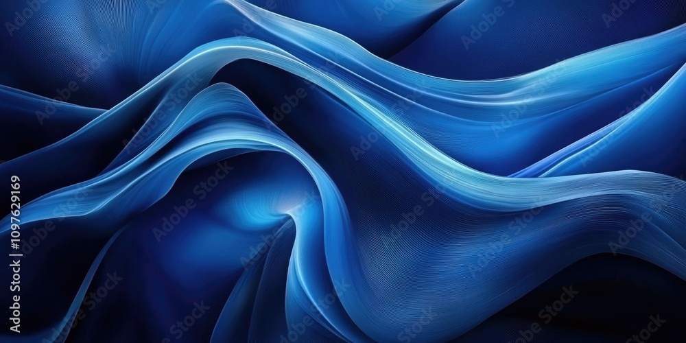 Obraz premium Blue Fabric Close Up