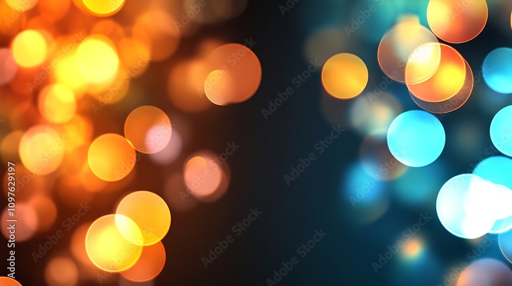 Obraz premium Vibrant Abstract Bokeh Lights Symbolizing Festive