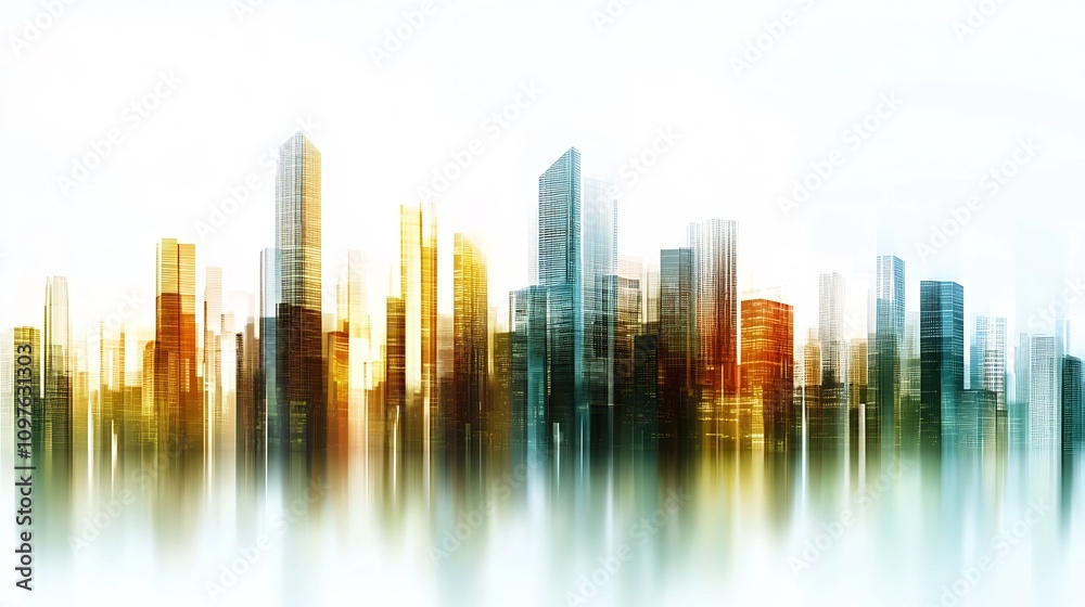 Blurred Modern Urban Cityscape Symbolizing Progress and Innovation Blurred Modern Urban Cityscape Symbolizing Progress and Innovation