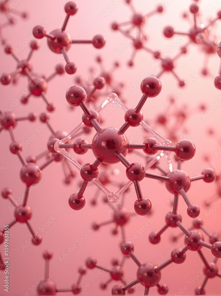 3d Render of molecule for medical service