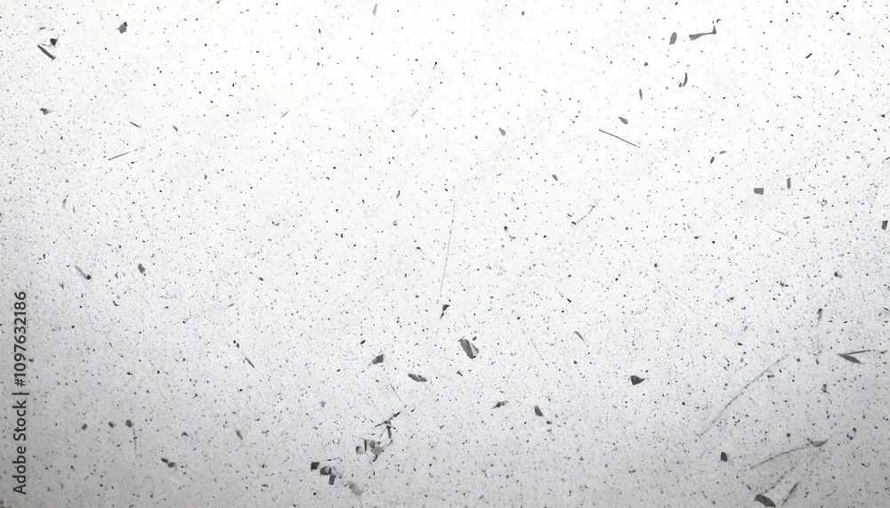 白い背景に散りばめられた微細な粒子　グランジ風のヴィンテージデザイン