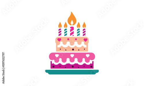 Cake vector design 