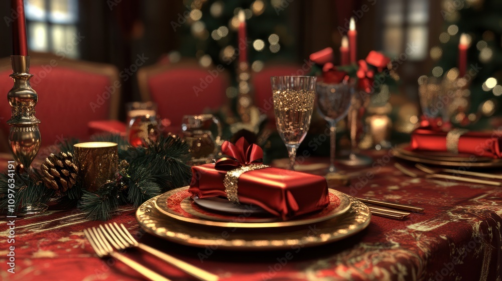table set for a party, christmas table, christmas. decoration, christmas. table setting table set for a party, christmas table, christmas. decoration, christmas. table setting