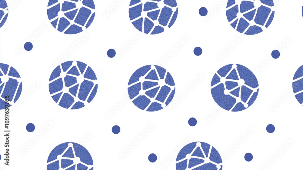 Elegant blue and white geometric patterns create modern and stylish design, featuring circular shapes and interconnected lines that evoke sense of harmony and balance Elegant blue and white geometric patterns create modern and stylish design, featuring circular shapes and interconnected lines that evoke sense of harmony and balance