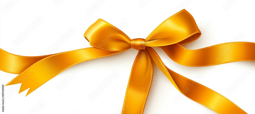 beautiful gold ribbon with bow, isolated on white background, adds touch of elegance and charm to any gift or decoration. Perfect for celebrations and special occasions beautiful gold ribbon with bow, isolated on white background, adds touch of elegance and charm to any gift or decoration. Perfect for celebrations and special occasions