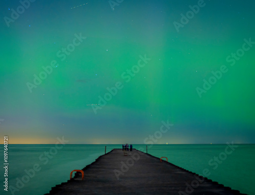 Northern lights in 2024 green sky