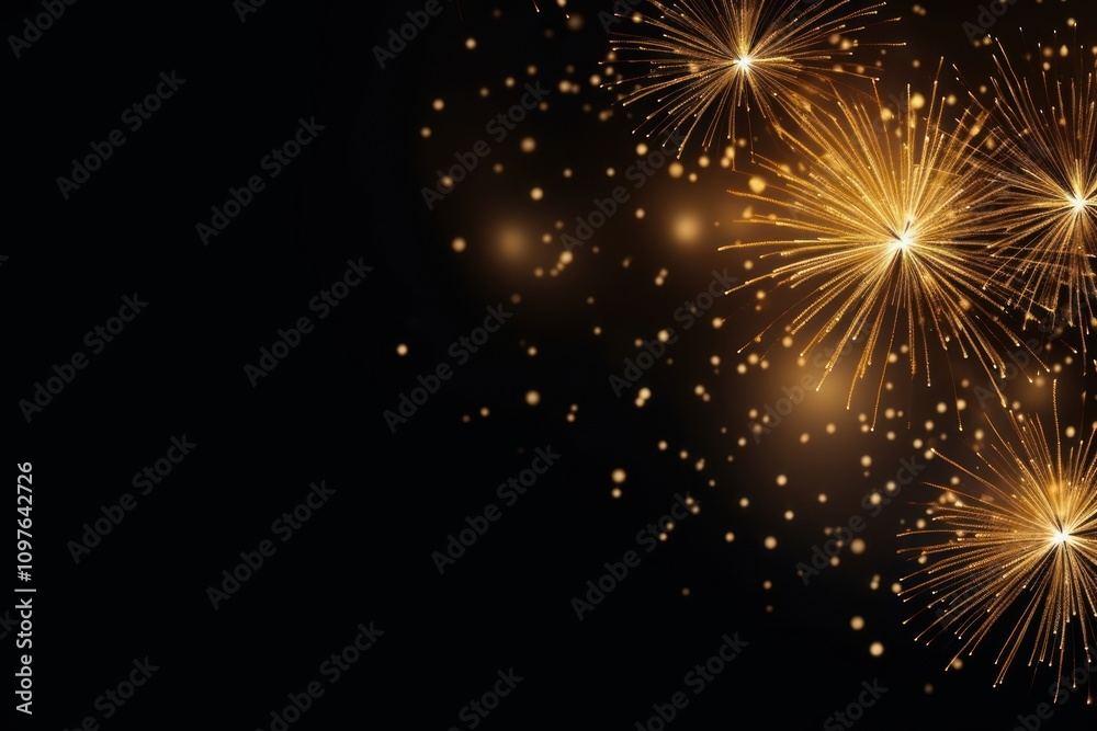 Fototapeta premium Fireworks backgrounds outdoors night.