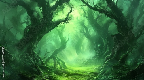 Wallpaper Mural Journey into serenity, captivating image of peaceful forest path discover Torontodigital.ca