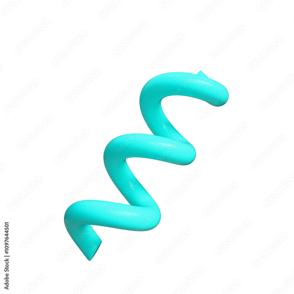 3d spiral spring isolated in transparent background 3d spiral spring isolated in transparent background