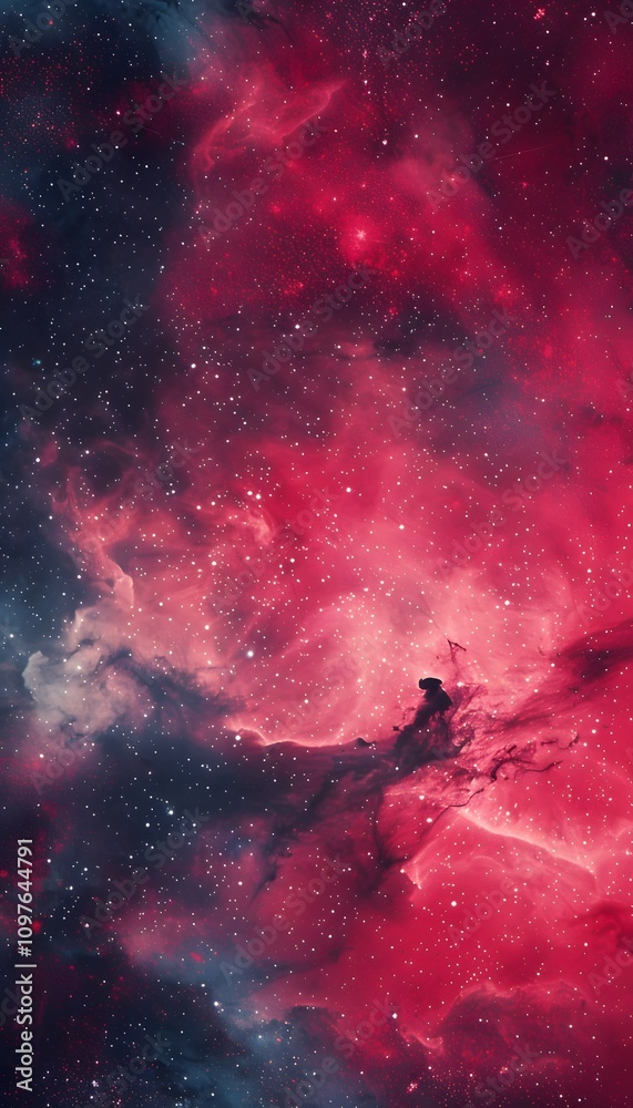 A vibrant cosmic scene showcasing swirling nebulae and stars in a deep space environment. A vibrant cosmic scene showcasing swirling nebulae and stars in a deep space environment.