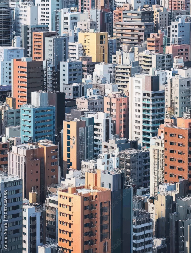 Dense skyline of Umeda District, Osaka, Japan Dense skyline of Umeda District, Osaka, Japan