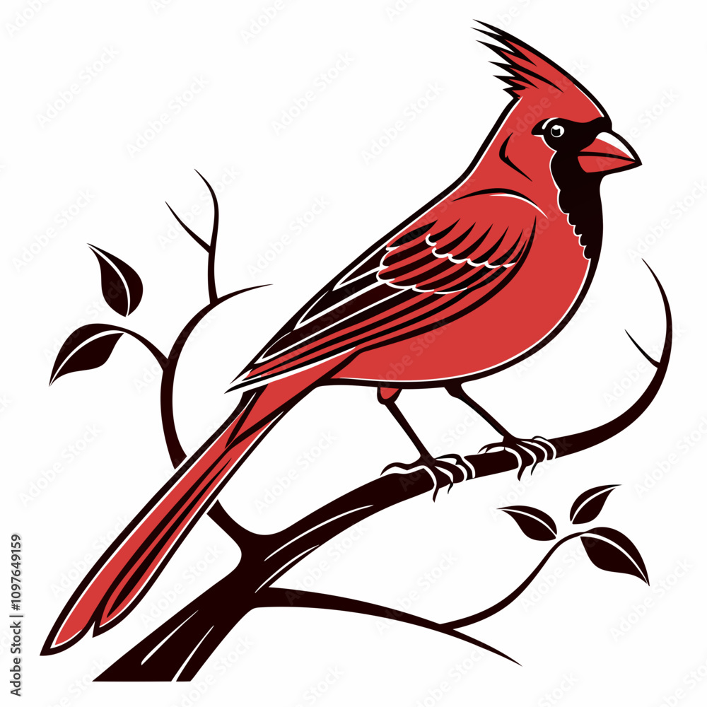 Cardinal Bird SVG vector, Instant Digital Download Cardinal Bird SVG vector, Instant Digital Download