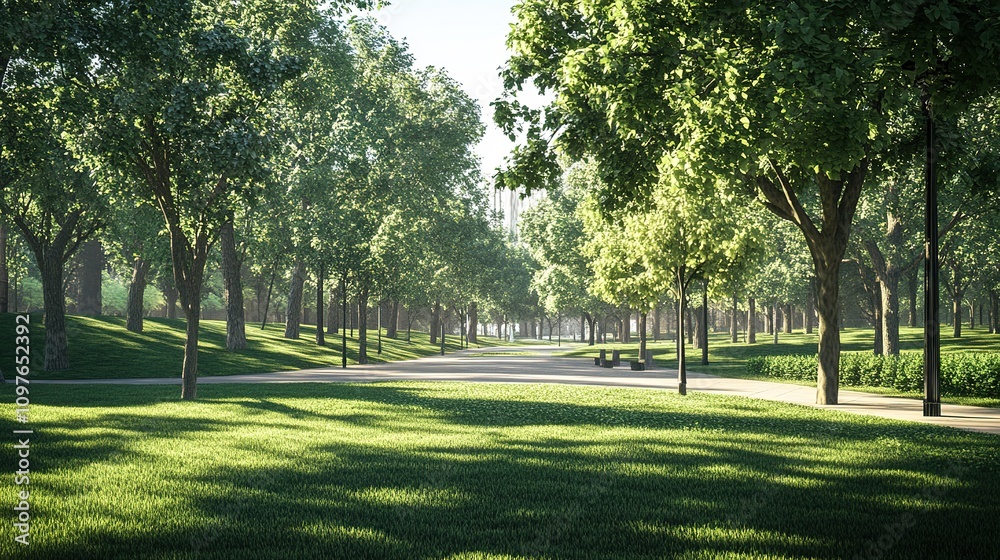 Obraz premium City Park Green Space