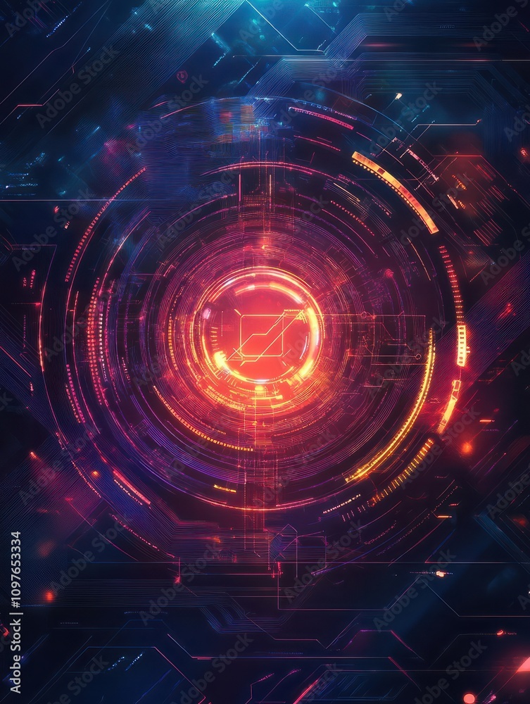 Obraz premium Information control and security abstract concept vector illustrations.