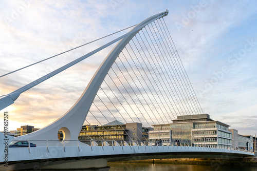 Samuel Beckett Bridge across the River Liffey in Dublin, Ireland