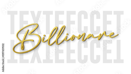 Billionaire text gold, luxury editable text effect style