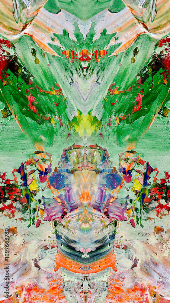 Fototapeta premium Abstract art background . Hand painting artwork on canvas .