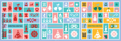 Christmas elements set icons design vector christmas collection