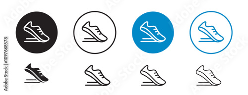 Set of 8 "Shoes" icons 1 unexpanded vector, 1 silhouette - shoes for footwear n comfort
