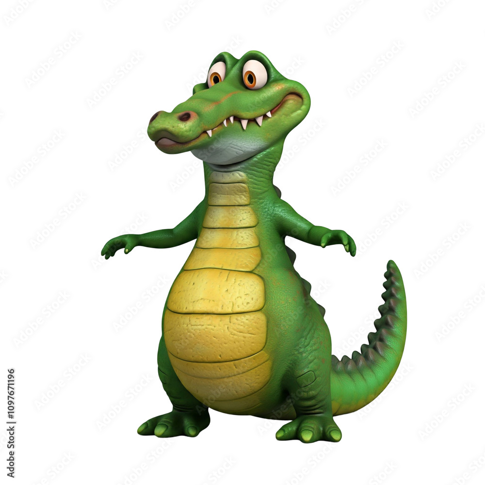Fototapeta premium green frog cartoon illustration
