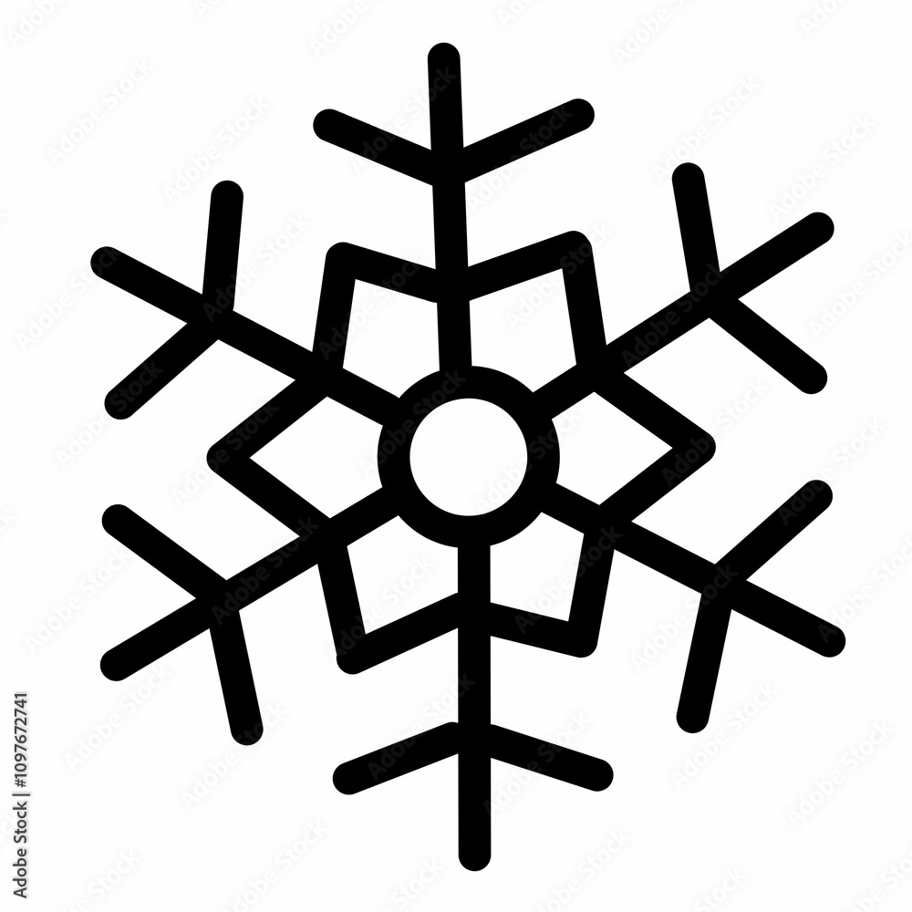 snowflake outline Design
