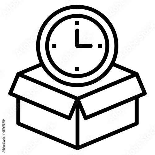 Timebox Icon Element For Design