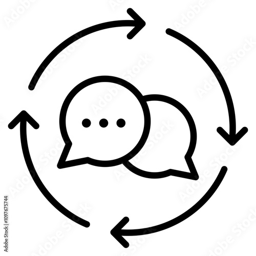 Continuous Feedback Icon Element For Design