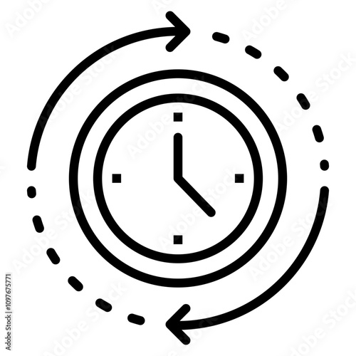 Cycle Time Icon Element For Design