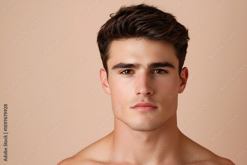 Confident and Charismatic Male Model with Angular Jawline and Piercing Eyes Confident and Charismatic Male Model with Angular Jawline and Piercing Eyes