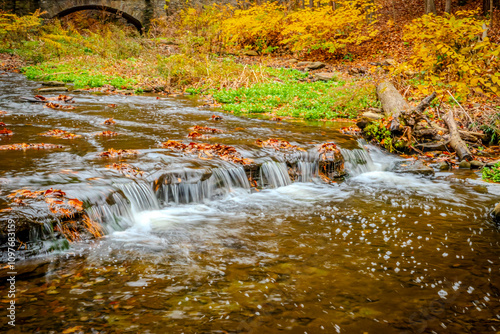 letchworth park in fall with leaves wolf creek