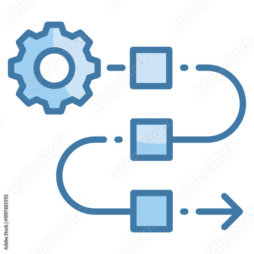 Workflow Automation Icon Element For Design