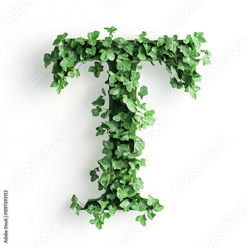 Wallpaper Mural Creative typography logo design featuring green vines modern aesthetic graphic art studio setting eye-catching concept for branding Torontodigital.ca