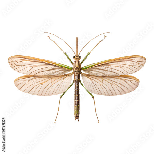 Front view of a Bamboo woven Hanging lamp, isolated on a transparent background