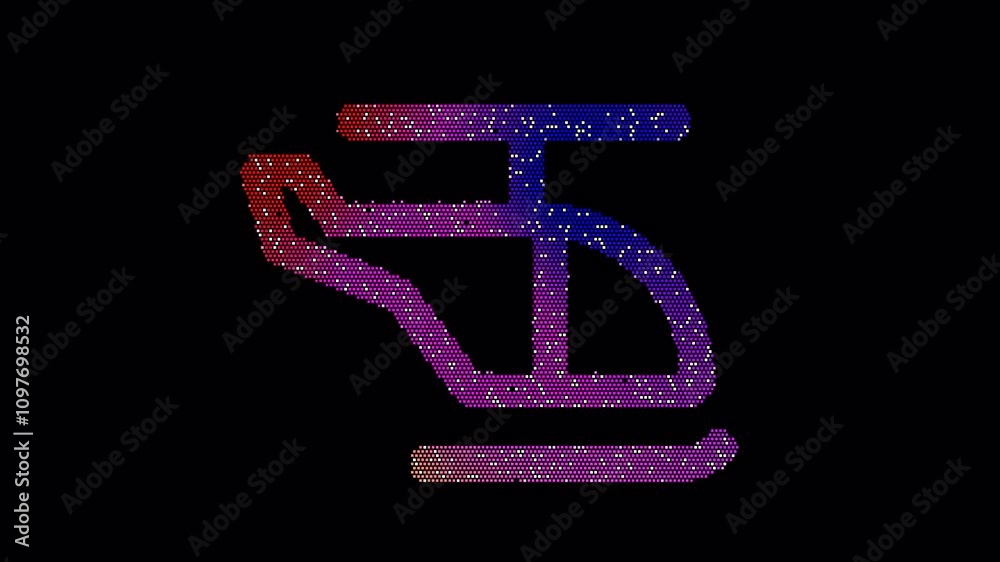 Icon helicopter is made up of LED square shapes that shimmer and flicker. There are black dead diodes. In-Out looped. Alpha BW at the end Icon helicopter is made up of LED square shapes that shimmer and flicker. There are black dead diodes. In-Out looped. Alpha BW at the end