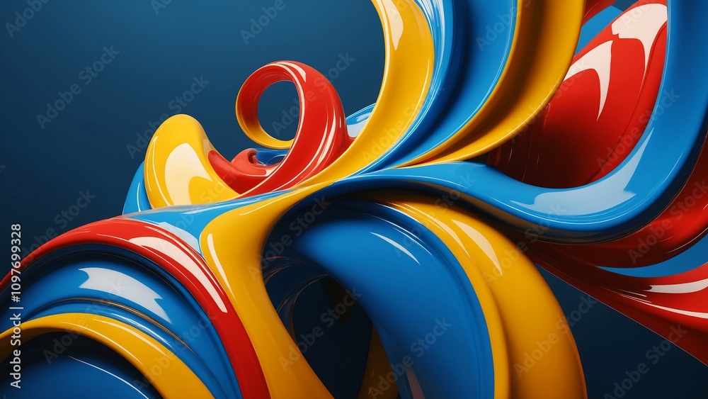 A colorful swirl of paint with a blue and yellow stripe. The colors are bright and vibrant, creating a sense of energy and excitement. The swirl is dynamic and fluid, suggesting movement and life A colorful swirl of paint with a blue and yellow stripe. The colors are bright and vibrant, creating a sense of energy and excitement. The swirl is dynamic and fluid, suggesting movement and life
