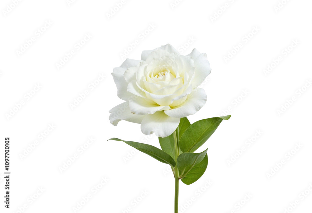 Fototapeta premium white rose isolated on white