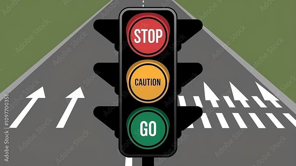 A traffic light with a transparent background, illustrating the rules for road safety A traffic light with a transparent background, illustrating the rules for road safety