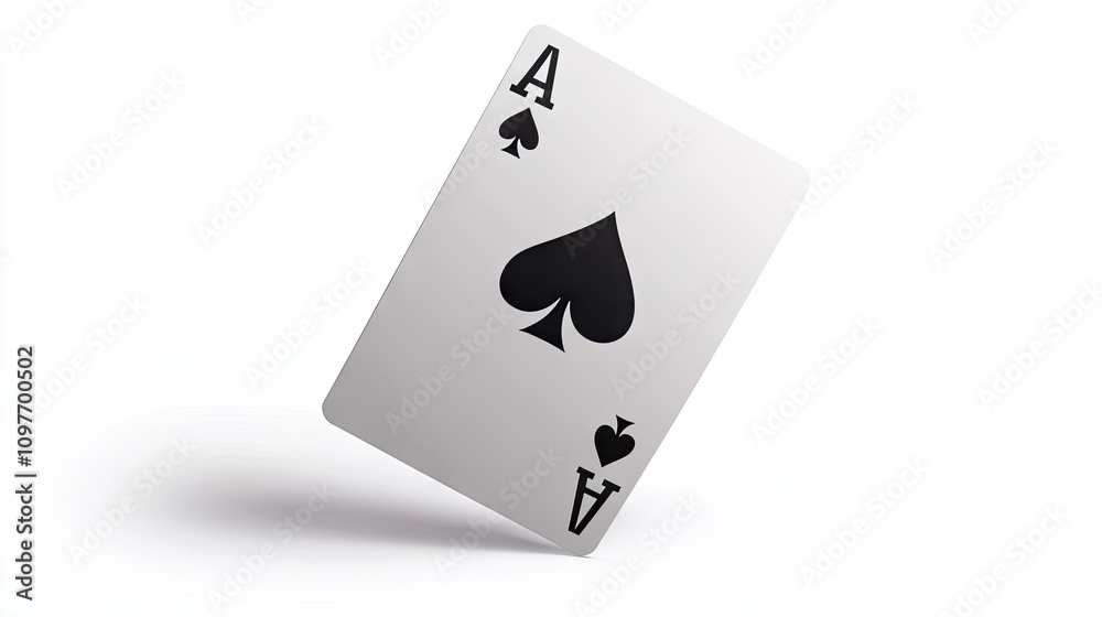 A striking ace of spades playing card, symbolizing luck and high stakes in games. A striking ace of spades playing card, symbolizing luck and high stakes in games.