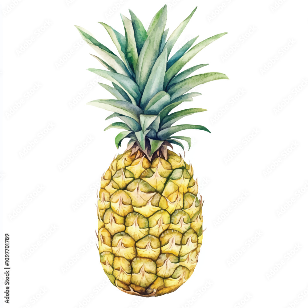 Pineapple fruit watercolor clipart illustration Pineapple fruit watercolor clipart illustration
