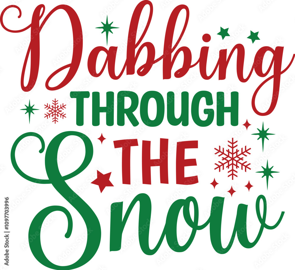 Fototapeta premium Dabbing Through the Snow